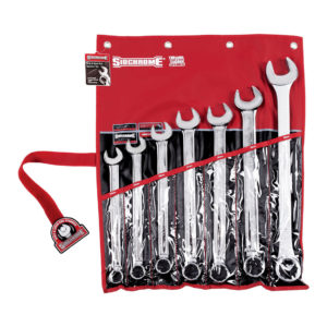 7Pc Ring & Open End Spanner Set - Metric