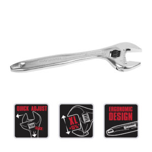 Quick Adjust Wrench Chrome 250mm (10'')