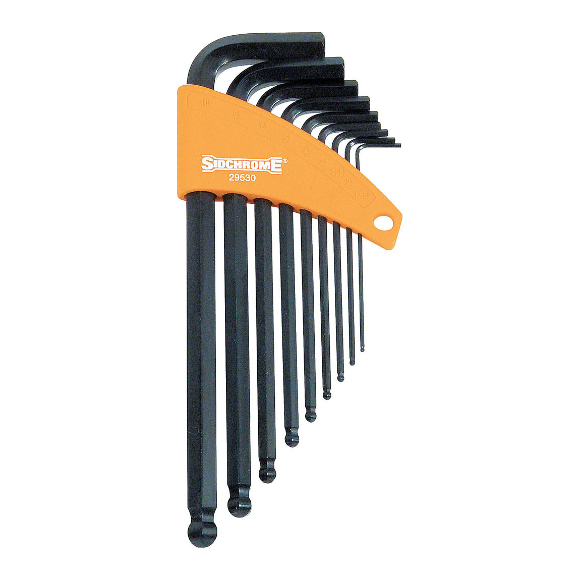 9 Piece Long Arm Ball Point Hex Key Set - Metric
