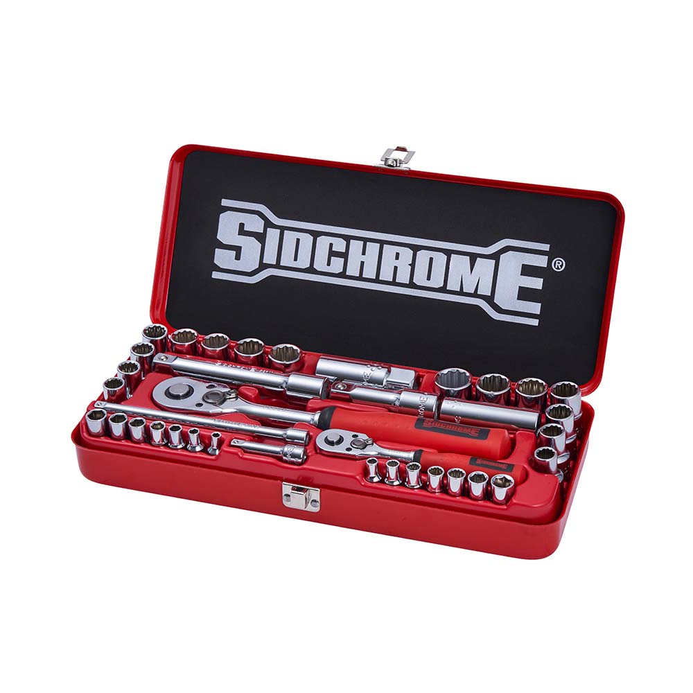 37PC 1/4" & 1/2" Drive Socket Set