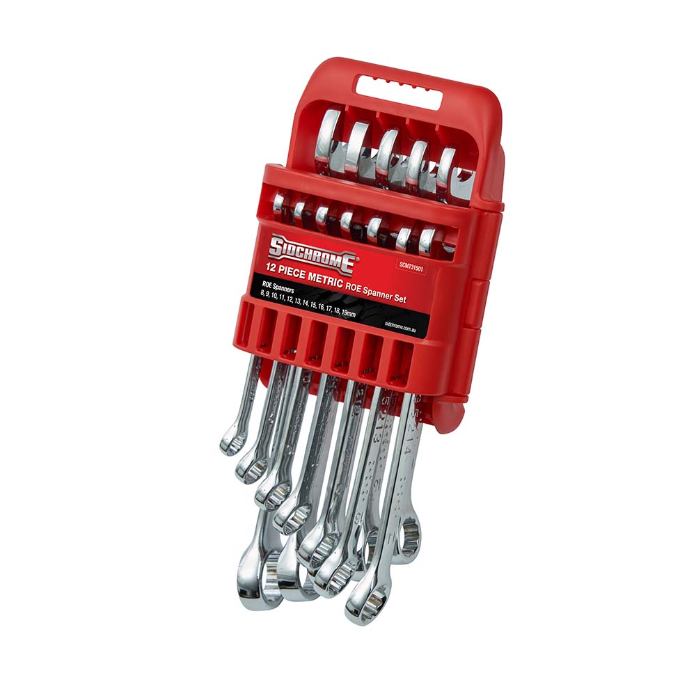12PC ROE Spanner Set Met (8-19mm) Pocket Holder